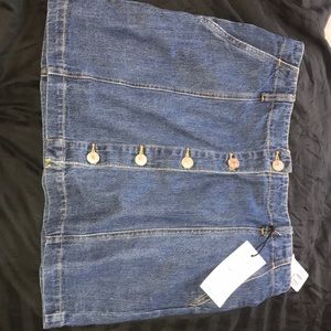 Forever 21 denim button up skirt